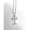 Croix modèle 3 couleur Argent+ chaine